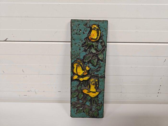 Ruscha - Gele Rozen - Plaque - Aardewerk, Antiek en Kunst, Antiek | Glas en Kristal