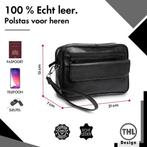 THL Design Leren Polstas Heren Plat model, Sieraden, Tassen en Uiterlijk, Tassen | Schoudertassen, Overige merken, Verzenden, Zwart