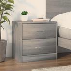 vidaXL Nachtkastje 40x30x40 cm bewerkt hout grijs sonoma, Minder dan 45 cm, Verzenden, Nieuw, Minder dan 55 cm