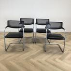 Complete Design set van 4x Vitra Visasoft Visavis, Huis en Inrichting, Gebruikt, Zwart, Leer, Ophalen of Verzenden