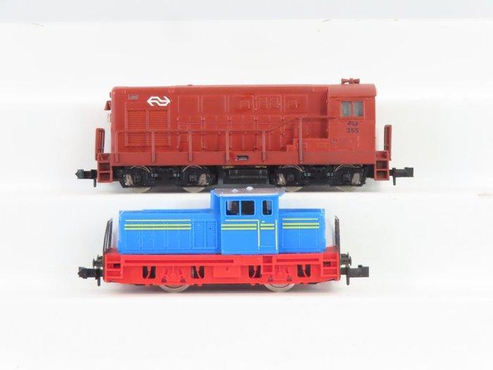 Minitrix N - 2066 - Diesellocomotief (2) - Rangeerlokomotief, Hobby en Vrije tijd, Modeltreinen | N-Spoor