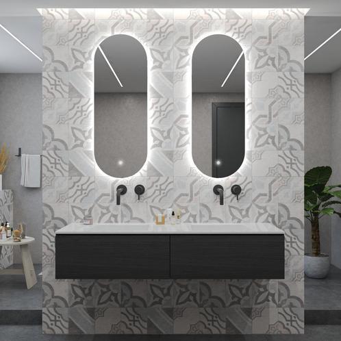 Badkamerspiegel BWS Riono 2x Verticaal LED Incl. Verwarming, Doe-het-zelf en Verbouw, Sanitair, Bad, Nieuw, Ophalen of Verzenden