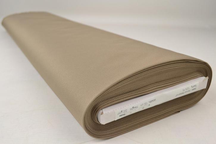 Taupe waterafstotende canvas stof  - 10 of 50 meter rol, Hobby en Vrije tijd, Stoffen en Lappen, 120 cm of meer, 200 cm of meer