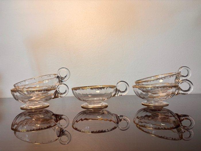 Daum - Tafelservies (5) - ijsbekers - Kristal, Antiek en Kunst, Antiek | Glas en Kristal