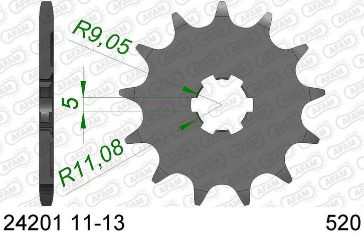 AFAM voortandwiel Kawasaki KX 125 94-08, Motoren, Onderdelen | Merk-onafhankelijk, Ophalen of Verzenden