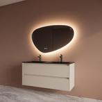 Badmeubelset BWS Riga Met Asia Wastafel Mat Zwart 120 cm, Ophalen of Verzenden, Nieuw, Bad