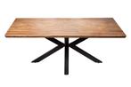 Massief houten eettafel GALAXIE 200cm steenafwerking, Ophalen of Verzenden, Nieuw