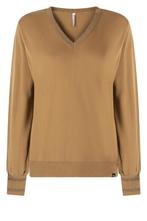 -50% Zoso  Zoso Lauran knit sweater lurex bronze  maat S, Verzenden, Nieuw, Beige