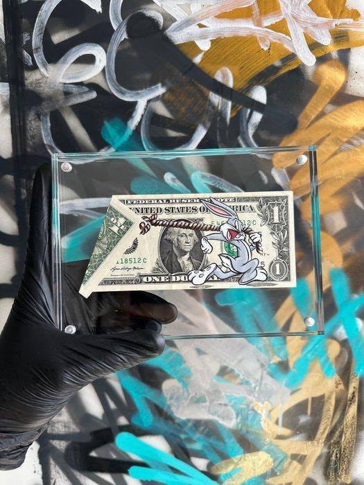 Alan Stefanov (1999) - Bugs Taking the Money 1 dollar bill, Antiek en Kunst, Kunst | Schilderijen | Modern