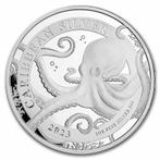 Barbados Octopus 1 oz 2023 (7.000 oplage), Postzegels en Munten, Munten | Amerika, Zilver, Losse munt, Verzenden, Midden-Amerika