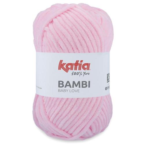 Katia Bambi - 301 lichtroze - Chenille Garen, Hobby en Vrije tijd, Breien en Haken, Ophalen of Verzenden