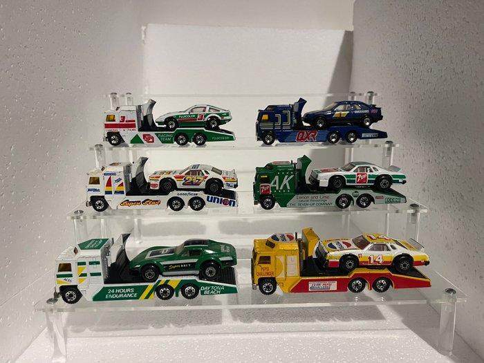 Matchbox 1:64 - Modelauto (6) - Transporter con auto da, Hobby en Vrije tijd, Modelauto's | 1:5 tot 1:12