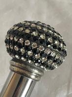 Wandelstok - Hout, Messing, Kristal - Kristallen bol