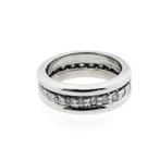Witgouden alliance ring met diamant 0,75 ct. (gouden ring), Sieraden, Tassen en Uiterlijk, Ringen, Gebruikt, Overige kleuren, Ophalen of Verzenden