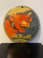 Vintage La Vache Qui Rit Emaille Reclamebord – Franse Food