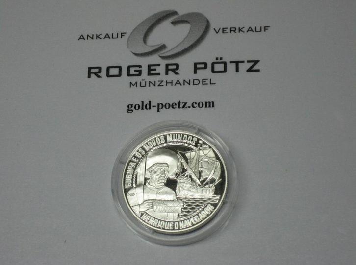 25 Ecu 1991 Portugal Heinrich der Seefahrer zilver Pp zilver, Postzegels en Munten, Munten | Europa | Niet-Euromunten, Verzenden