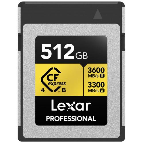 Lexar CFexpress Pro Type B Gold 4.0 Series 512GB -, Audio, Tv en Foto, Fotografie | Geheugenkaarten, Overige typen, Nieuw, Ophalen of Verzenden