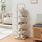 Schoenenrek Poytya met 5 planken chamapgne 119x34x32 cm [en., Huis en Inrichting, Verzenden, Nieuw