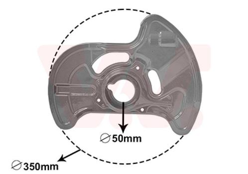 REMSCHIJF BESCHERMER VOOR MERCEDES BENZ C-KL W204 2007-2011, Auto-onderdelen, Remmen en Aandrijving, Nieuw, Ophalen of Verzenden