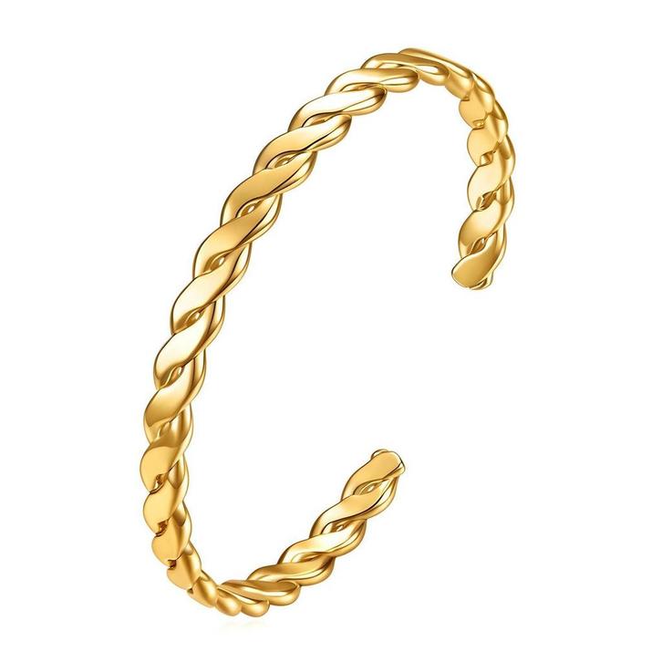 18K gold plated Stainless steel bracelet, Intensity, Sieraden, Tassen en Uiterlijk, Antieke sieraden, Verzenden