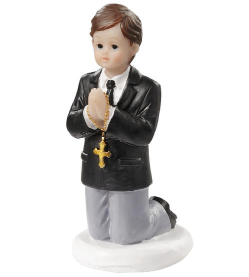 Taarttopper Communie Jongen met Kruis Polystone 7cm, Hobby en Vrije tijd, Taarten en Cupcakes maken, Nieuw, Verzenden