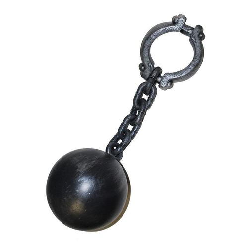 Ketting met kogel 55 cm - Verkleedaccessoires over, Hobby en Vrije tijd, Feestartikelen, Ophalen of Verzenden