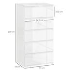 TRUUSK Ladekast Sideboard Met 5 Lades, Kantoorkast Met Kante, Huis en Inrichting, Kasten | Ladekasten, Verzenden, Nieuw