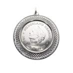 Zilveren hanger met 10 gulden munt; Juliana 1970, Ophalen of Verzenden, Gebruikt, Zilver, Overige merken