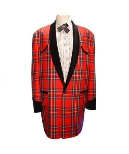 Drape Jacket Red Tartan-50 (NL) / 40 (UK), Kleding | Dames, Carnavalskleding en Feestkleding, Ophalen