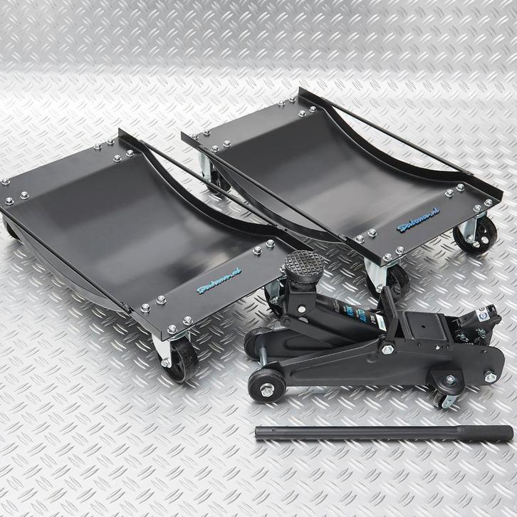 Datona Automover set van 2 stuks en krik - Datona - Zwart, Auto diversen, Auto-accessoires, Nieuw, Ophalen of Verzenden
