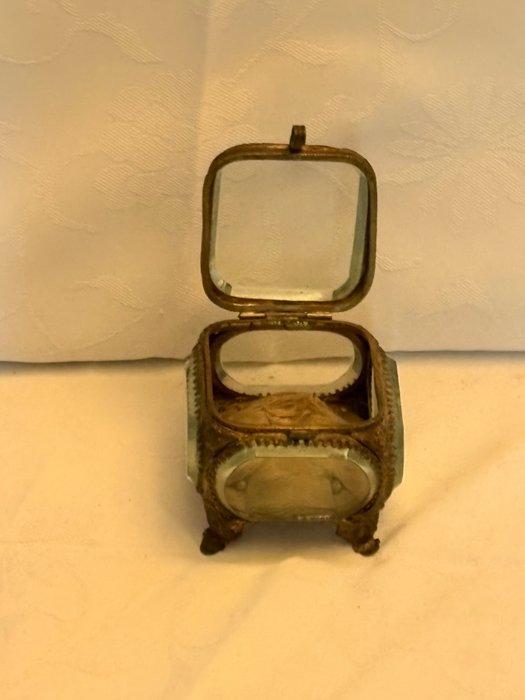 Sieradendoos - Messing, verre biseauté, Antiek en Kunst, Curiosa en Brocante