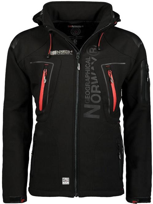 Geographical Norway Softshell Jas Heren Zwart Techno, Kleding | Heren, Jassen | Zomer, Zwart, Nieuw, Verzenden