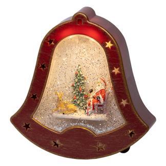 Kerstlantaarn klok met kerstman | Lumineo | 20 cm, Diversen, Kerst, Nieuw, Verzenden