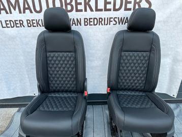 Twee voor stoelenmet zwart leder voor VW Caddy 2010 tot 2020 beschikbaar voor biedingen