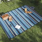 vidaXL Picknickkleed opvouwbaar gestreept 200x150 cm fluweel, Verzenden, Nieuw