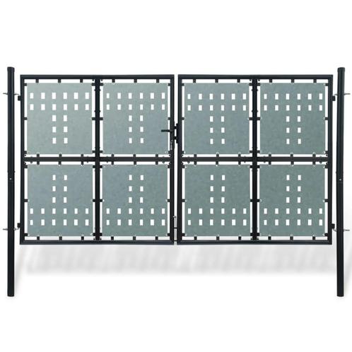 vidaXL Poort enkel 300x200 cm zwart, Tuin en Terras, Tuinpoorten, Nieuw, Verzenden