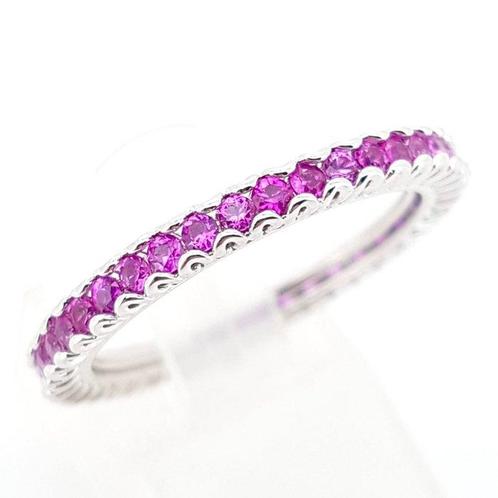 Ring - 18 karaat Witgoud - 0.86ct. tw. Robijn, Sieraden, Tassen en Uiterlijk, Ringen