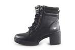 Mustang Veterboots in maat 40 Zwart | 10% extra korting, Kleding | Dames, Schoenen, Verzenden, Zwart, Overige typen, Zo goed als nieuw