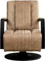 Leren industriële draaifauteuil - Echt leer, Industrieel, Co, Nieuw, Ophalen of Verzenden, Modern, 50 tot 75 cm