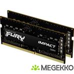 Kingston DDR4 SODIMM FURY Impact 2x8GB 3200, Computers en Software, RAM geheugen, Verzenden, Nieuw