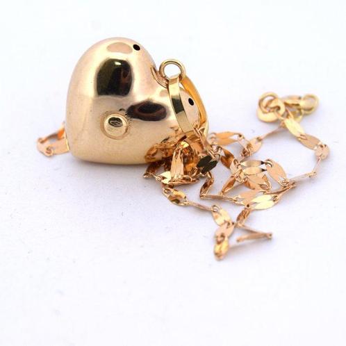 Hanger - 18 karaat Geel goud - Hartje, Sieraden, Tassen en Uiterlijk, Antieke sieraden