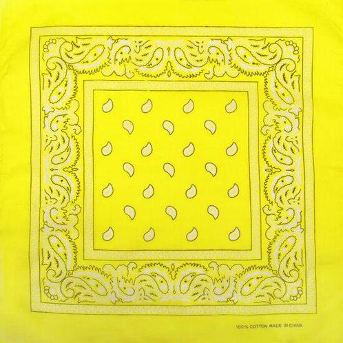 Bandana Zakdoek Paisley Print Geel, Sieraden, Tassen en Uiterlijk, Uiterlijk | Haarverzorging