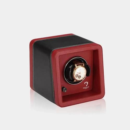 Watch winder Rood/Zwart 1 Horloge Modalo, Sieraden, Tassen en Uiterlijk, Horloges | Heren, Nieuw, Verzenden