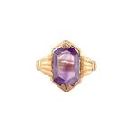 Roségouden vintage ring met amethist 14 krt, Ophalen of Verzenden, Nieuw