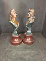 Jean Garnier - Beeld, Jeannette & Margot (cold painted bust, Antiek en Kunst