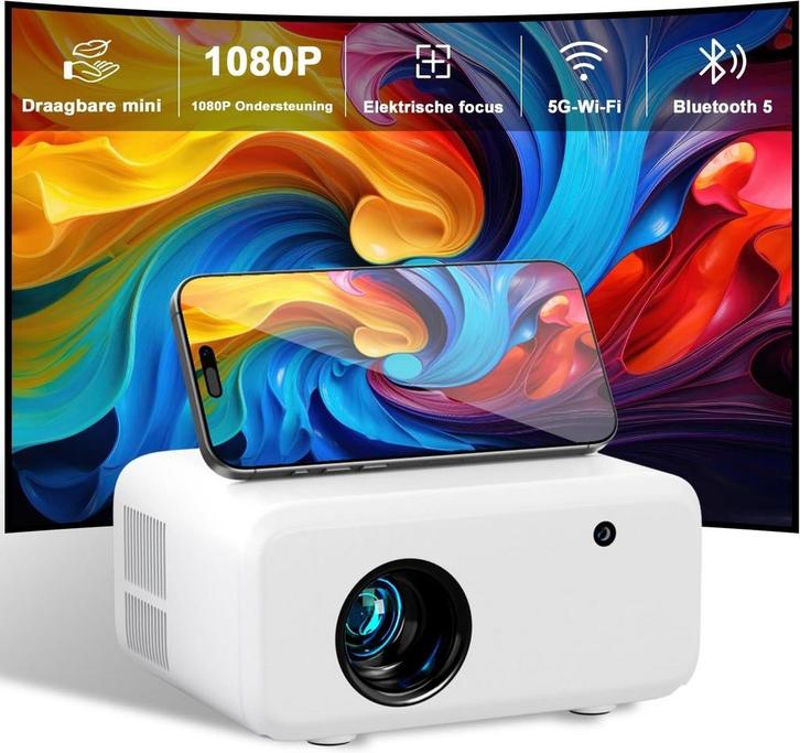 Mini Projector 12000L | Retourdeal 21% Korting, Audio, Tv en Foto, Beamers, Full HD (1080), Nieuw, LED, Ophalen of Verzenden