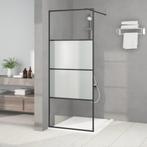 vidaXL Inloopdouchewand 80x195 cm halfmat ESG-glas zwart, Doe-het-zelf en Verbouw, Sanitair, Verzenden, Nieuw