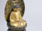 Seated Statue of Amitabha Buddha - Beeld Hout - Japan