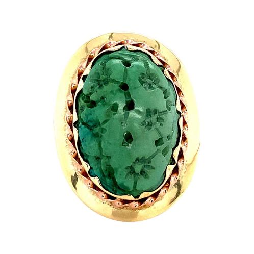 Gouden ring met turkoois 14 krt, Sieraden, Tassen en Uiterlijk, Ringen, Nieuw, Ophalen of Verzenden