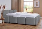 ACTIE! Bedframe Valencia 140 200 Grijs, Verzenden, Nieuw, 140 cm, Twijfelaar
